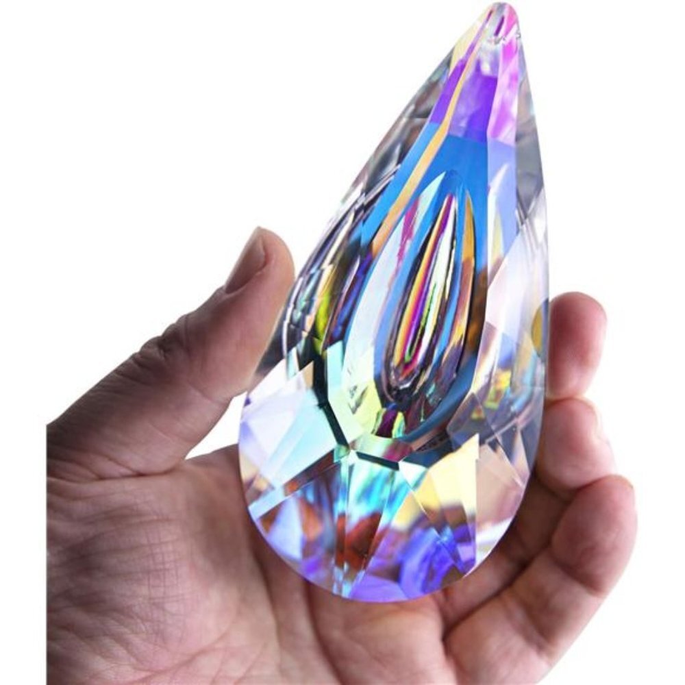 120mm Crystal Prism Suncatcher Window Hanging Sun Catchers AB Colored Crystals